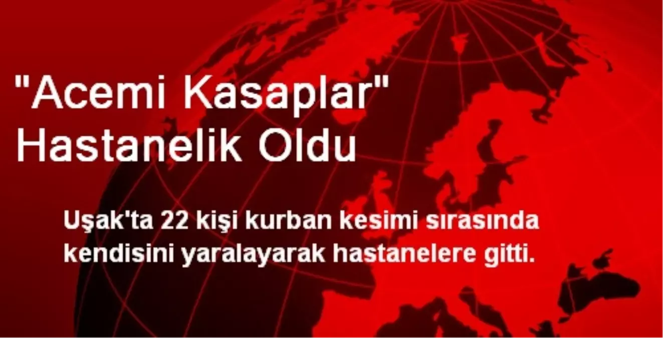 Uşak\'ta Acemi Kasaplar Hastanelik Oldu