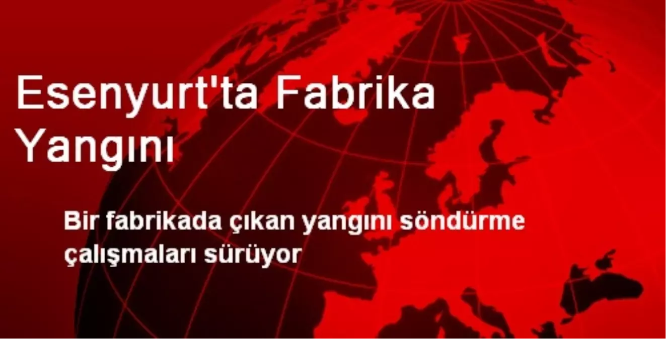 Esenyurt\'ta Fabrika Yangını