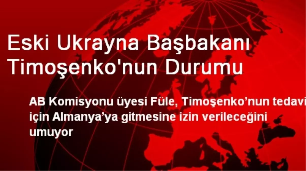 Eski Ukrayna Başbakanı Timoşenko\'nun Durumu