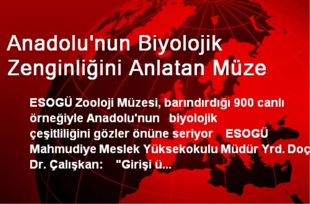 Anadolu\'nun Biyolojik Zenginliğini Anlatan Müze