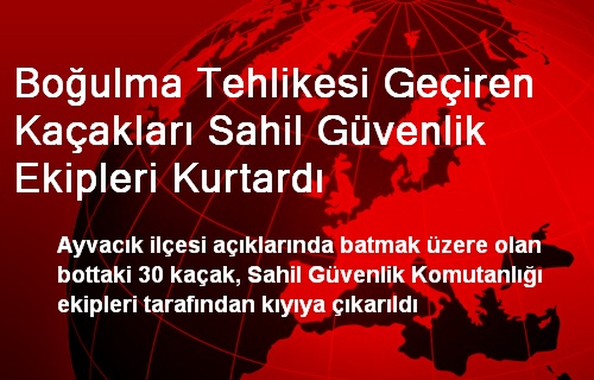 Ayvacık\'ta Kaçakları Sahil Güvenlik Kurtardı