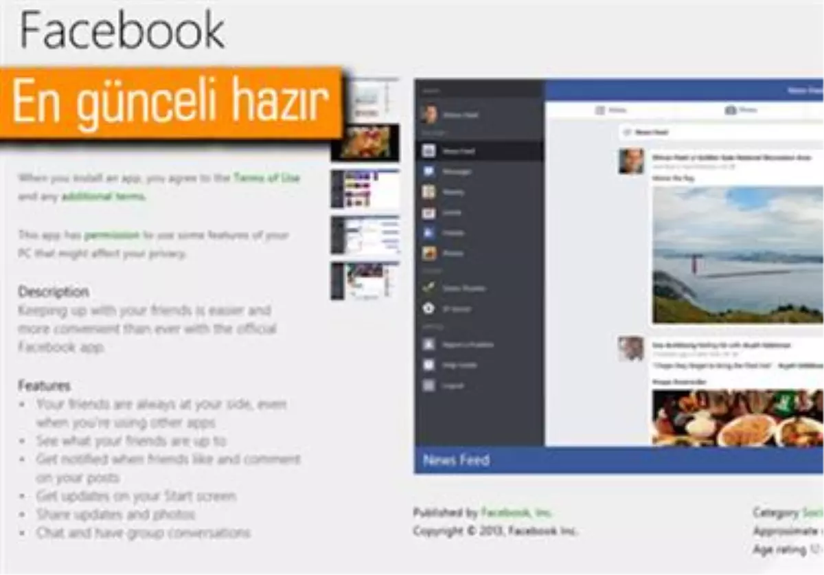 Facebook\'un Windows 8.1 Uygulaması Hazır!