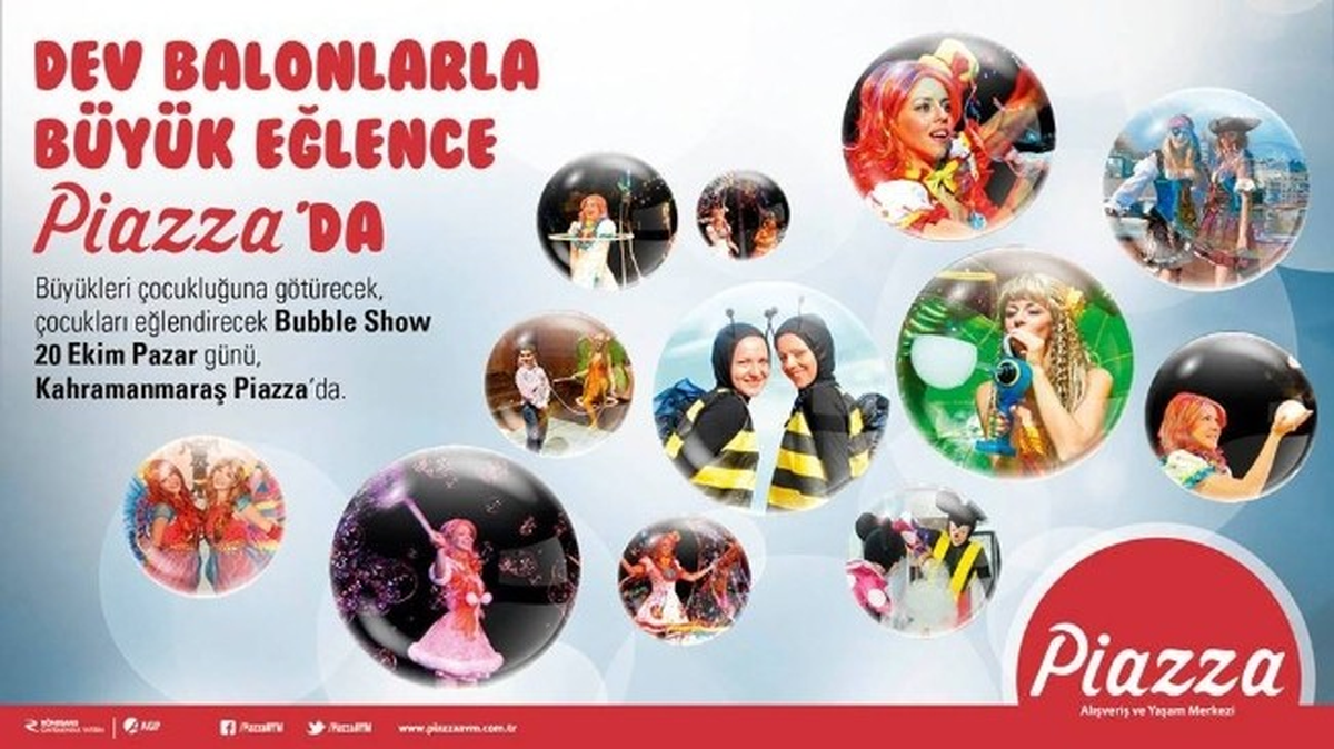 Kahramanmaraş Piazza\'da Sabun Köpüğü Eğlencesi