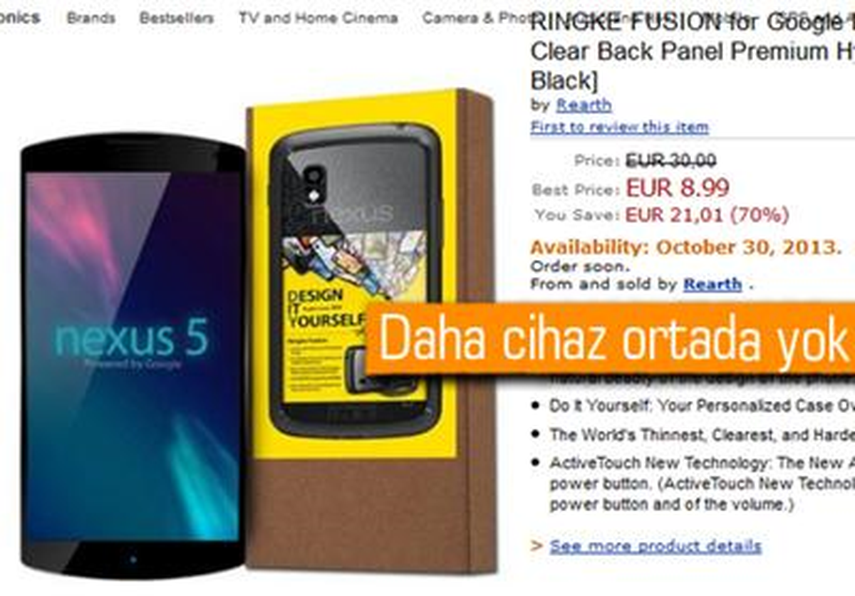 Nexus 5\'in Aksesuarları Göründü