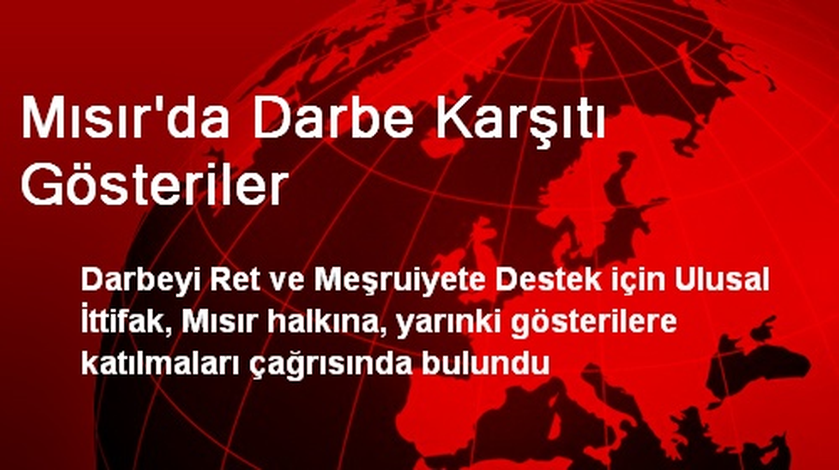 Mısır\'da Darbe Karşıtı Gösteriler