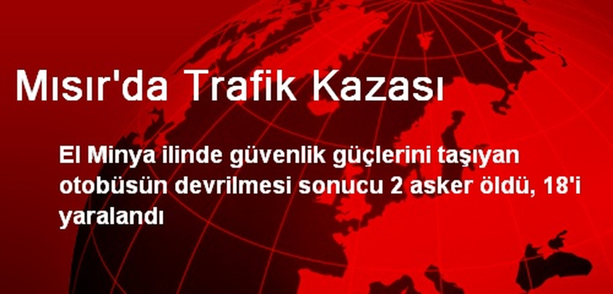 Mısır\'da Trafik Kazası