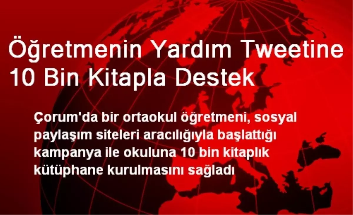 Öğretmenin Yardım Tweetine 10 Bin Kitapla Destek