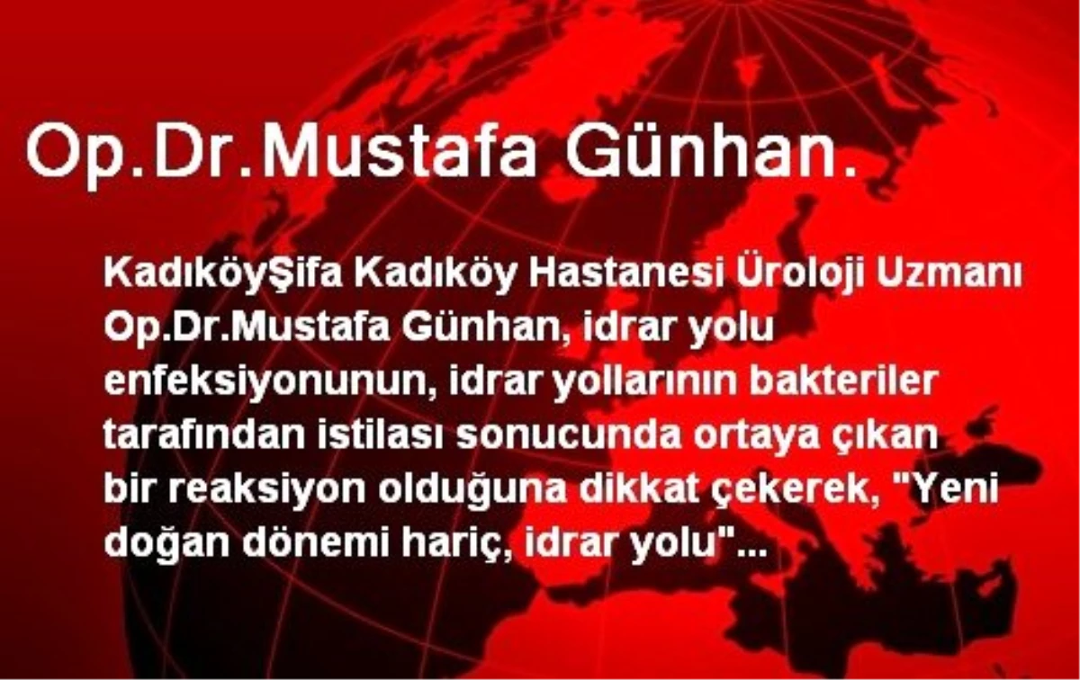 Op.Dr.Mustafa Günhan.