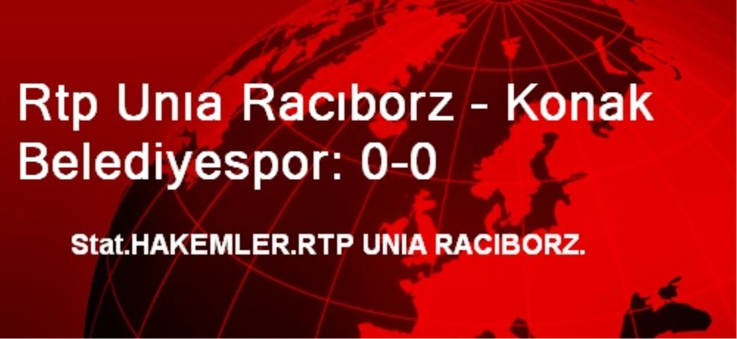 Rtp Unıa Racıborz - Konak Belediyespor: 0-0