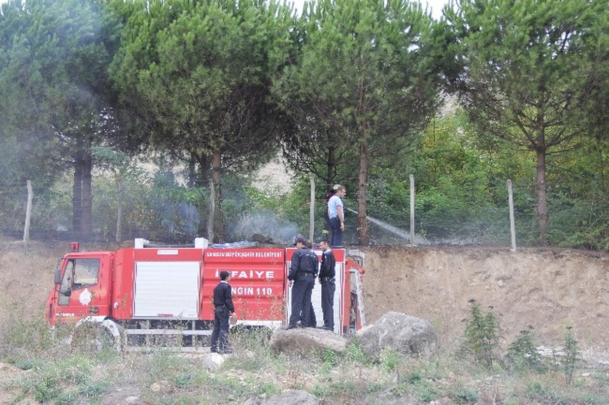 Yangın Çam Ağaçlarına Sıçramadan Söndürüldü