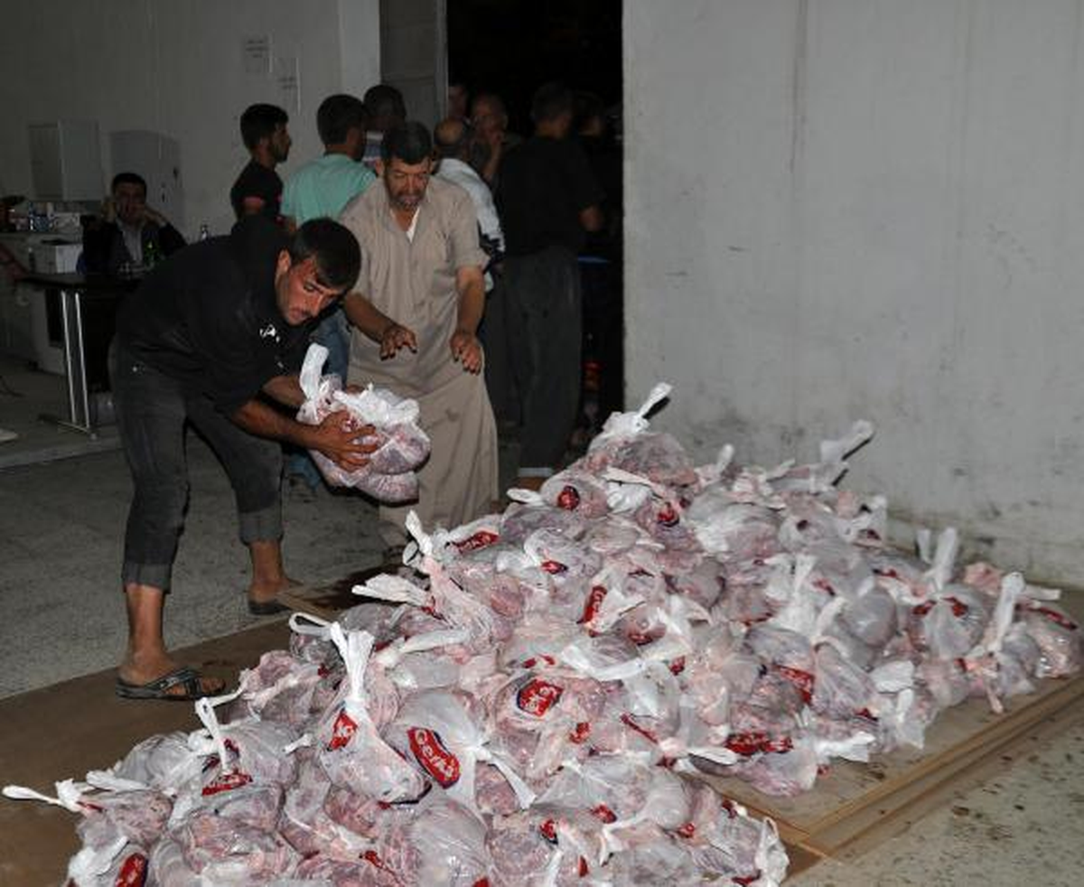 İslahiye Çadır Kentte 6 Ton Et Dağıtıldı