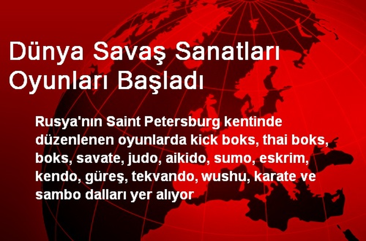 Dünya Savaş Sanatları Oyunları Başladı