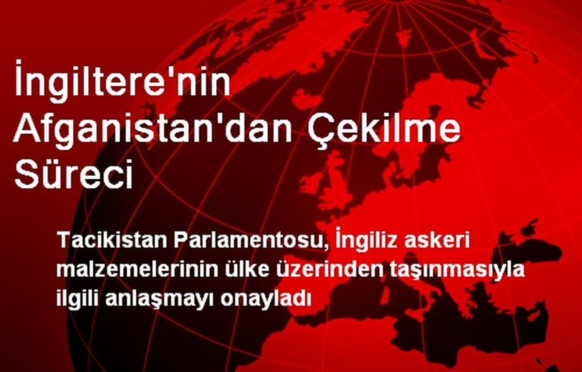 İngiltere\'nin Afganistan\'dan Çekilme Süreci