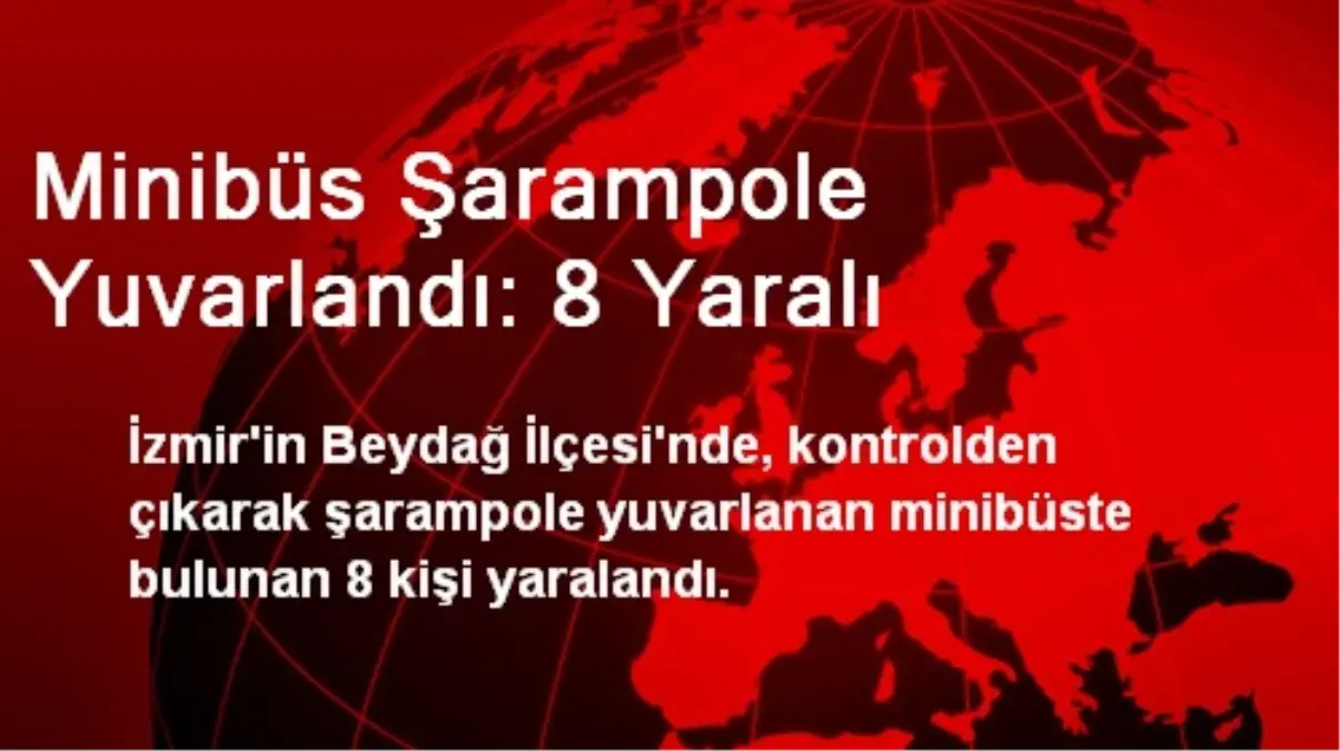 Minibüs Şarampole Yuvarlandı: 8 Yaralı