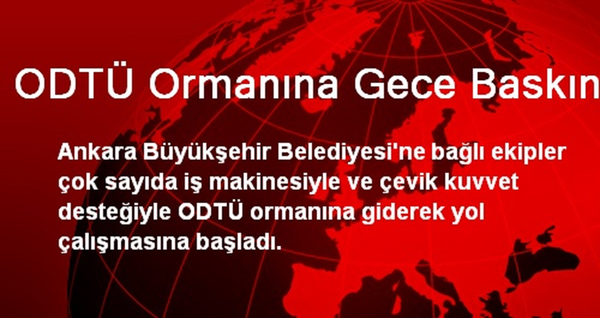 ODTÜ Ormanına Gece Baskını