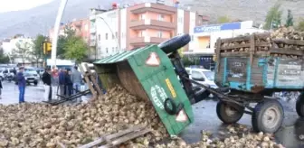 Ticari Araçla Traktör Çarpıştı: 1 Yaralı