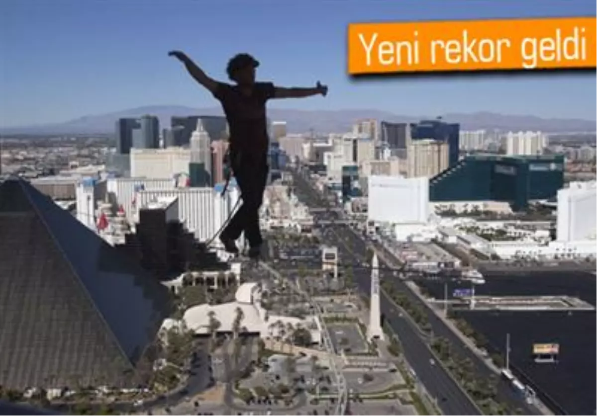 İp Cambazı Andy Lewis Dünya Rekorunu Kırdı