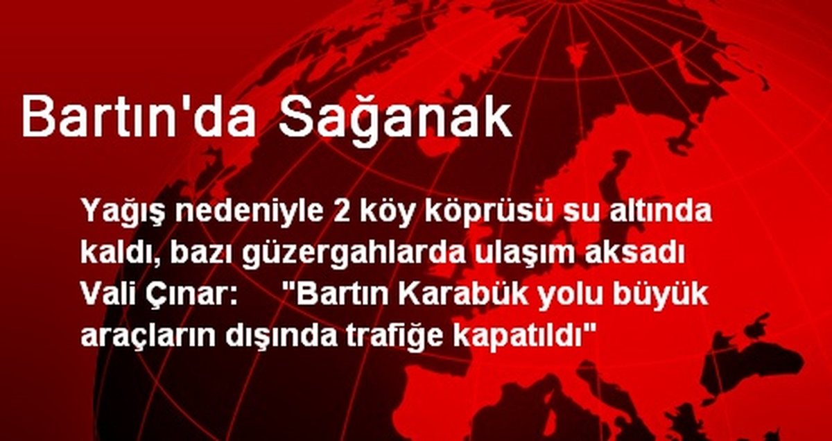 Bartın\'da Sağanak