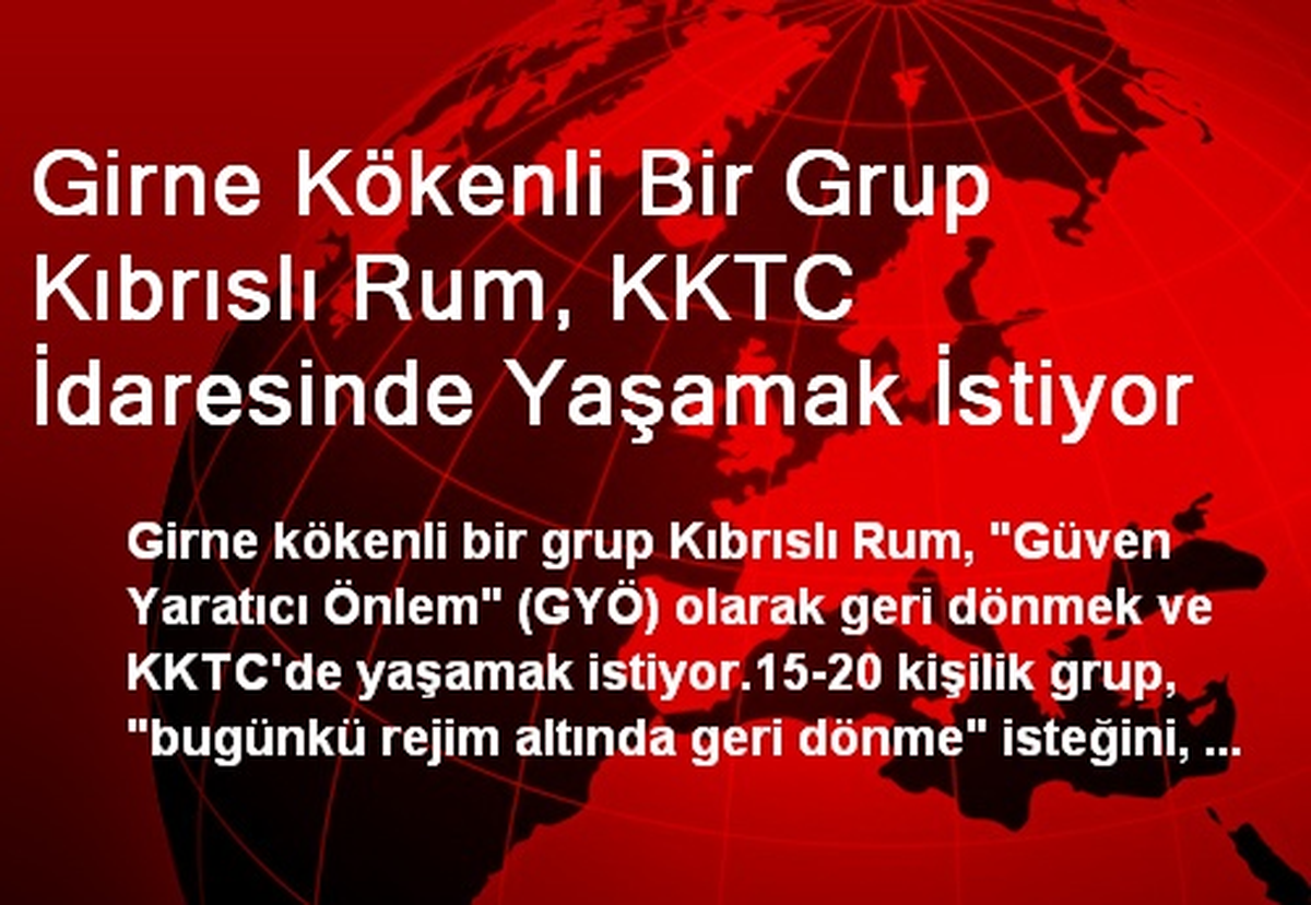 Girne Kökenli Bir Grup Kıbrıslı Rum, KKTC İdaresinde Yaşamak İstiyor