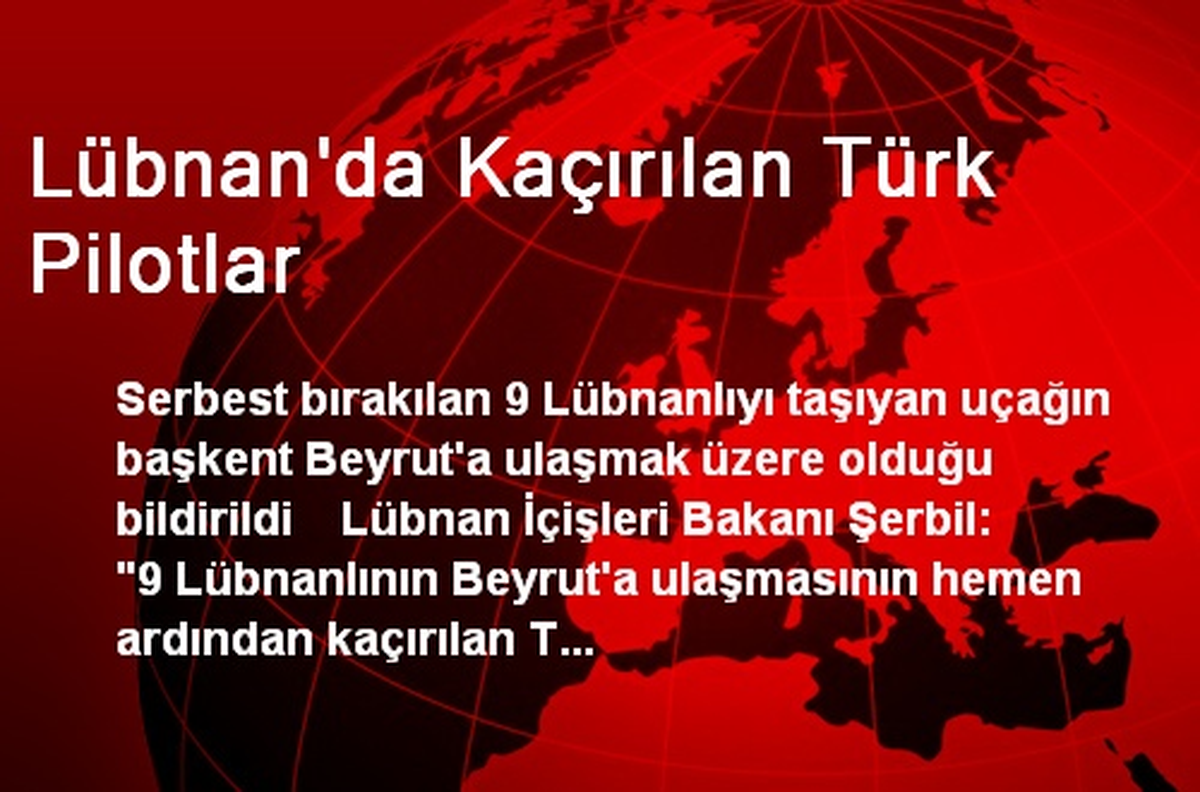 9 Lübnan Vatandaşını Taşıyan Uçak Beyrut\'a Hareket Etti