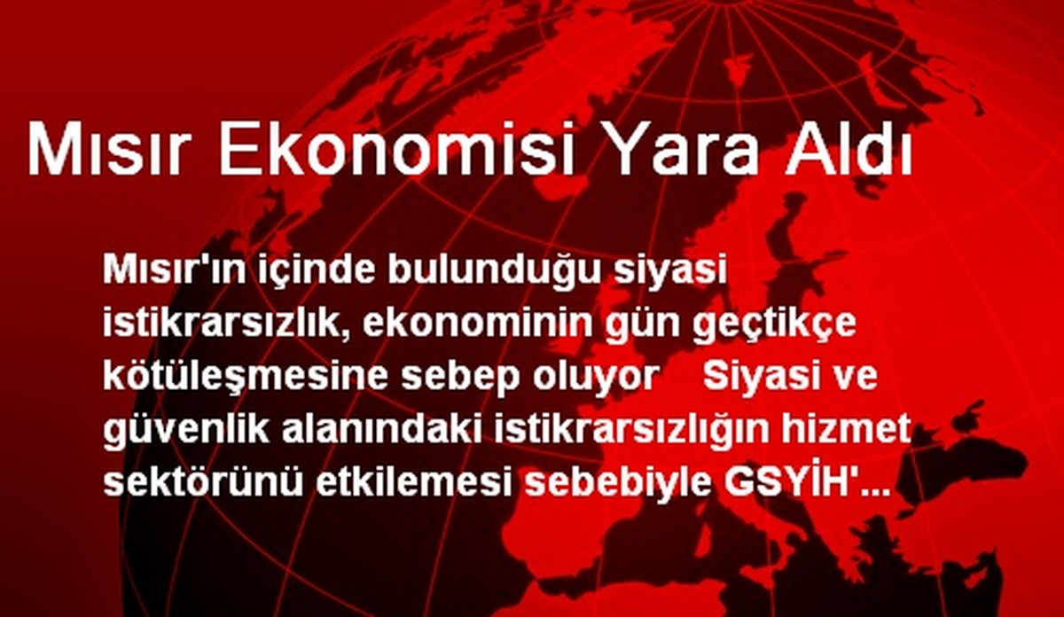 Mısır Ekonomisi Yara Aldı