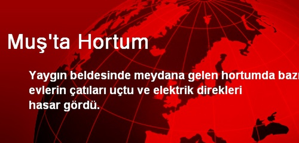 Muş\'ta Hortum
