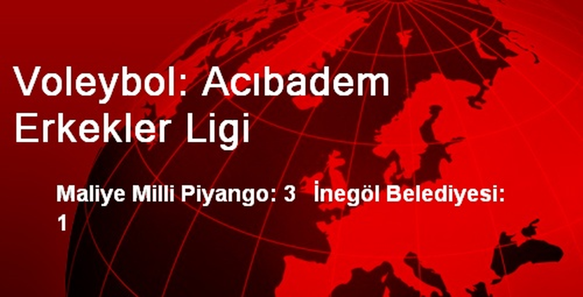 Voleybol: Acıbadem Erkekler Ligi