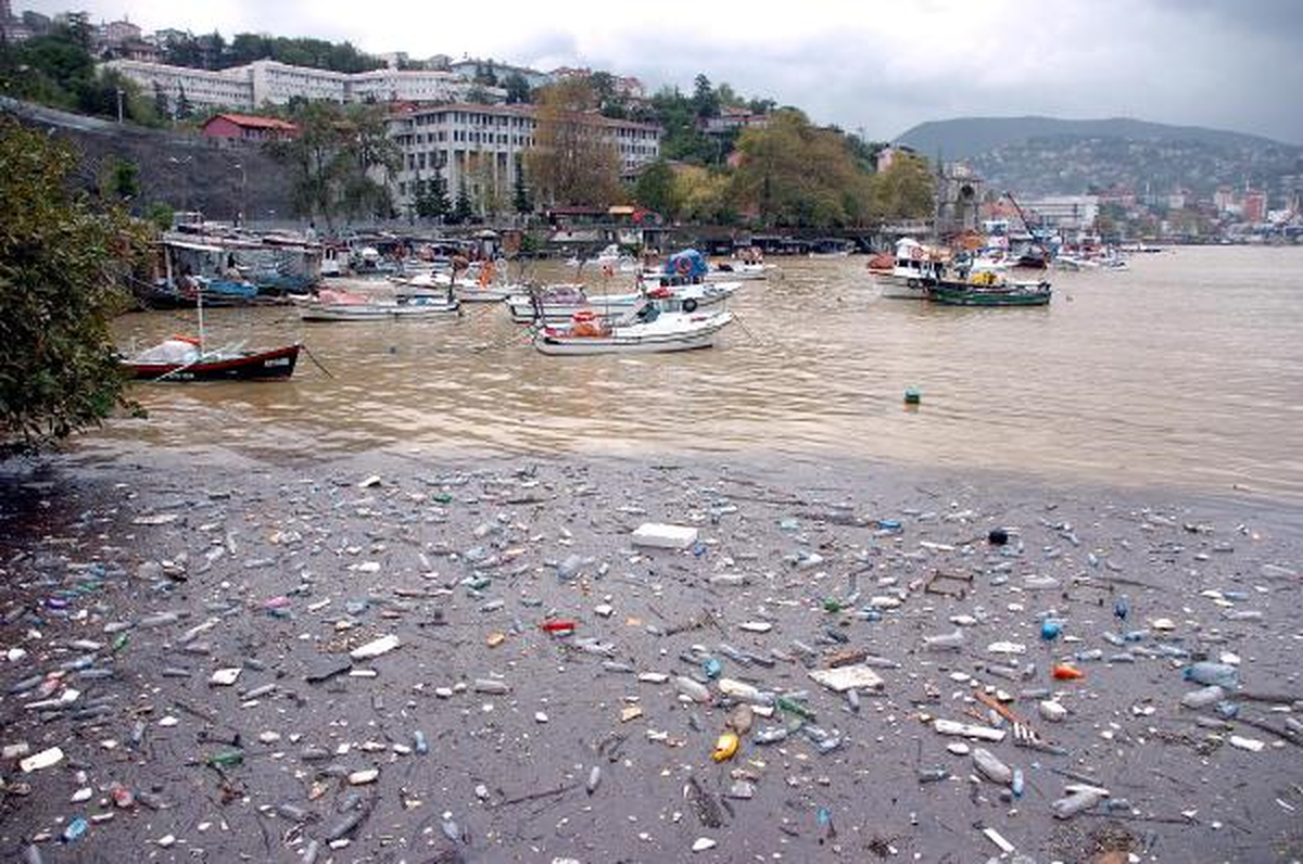 Zonguldak\'ta Deniz Çamur, Liman Çöple Kaplandı