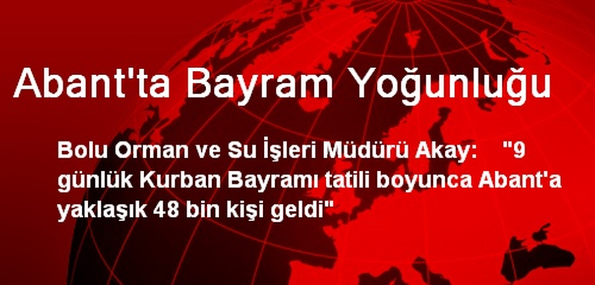 Abant\'ta Bayram Yoğunluğu