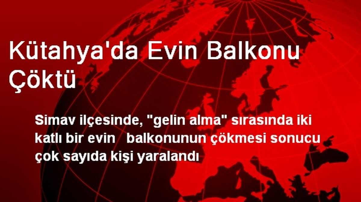 Kütahya\'da Evin Balkonu Çöktü
