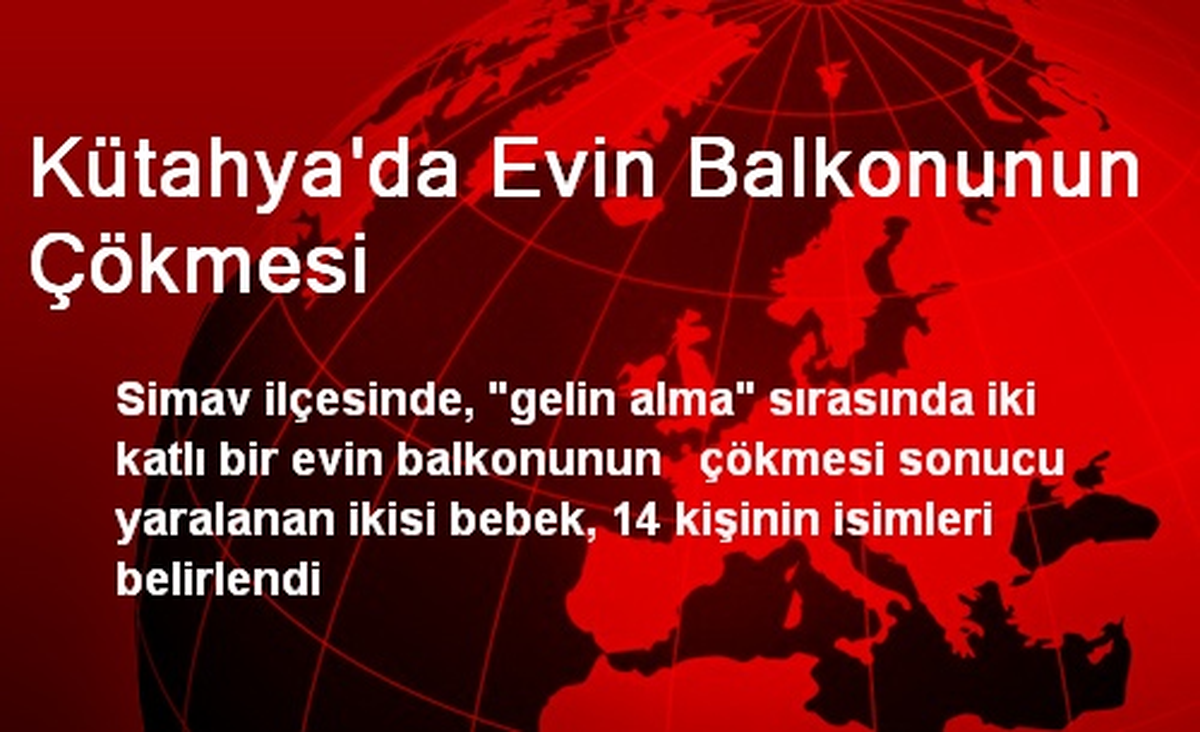 Kütahya\'da Evin Balkonunun Çökmesi