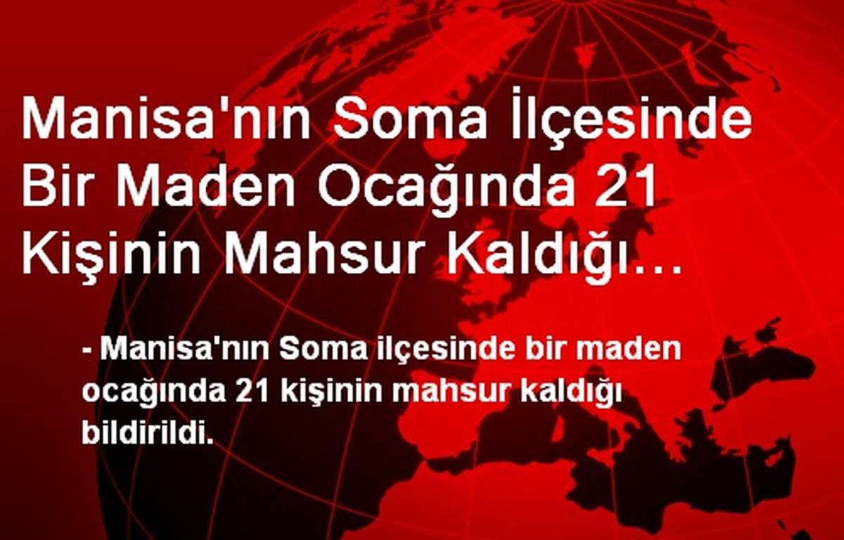 Manisa\'da Maden Ocağında Göçük: 1 İşçi Öldü