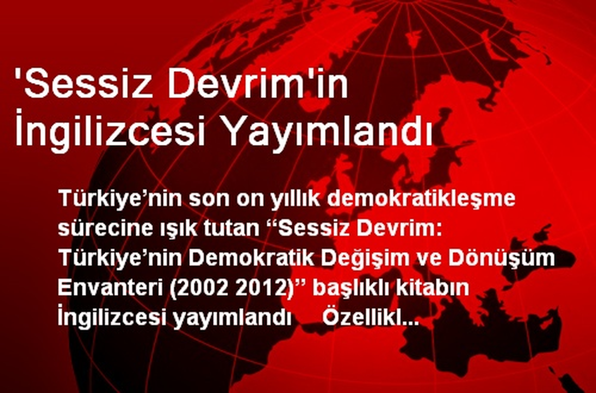 \'Sessiz Devrim\'in İngilizcesi Yayımlandı