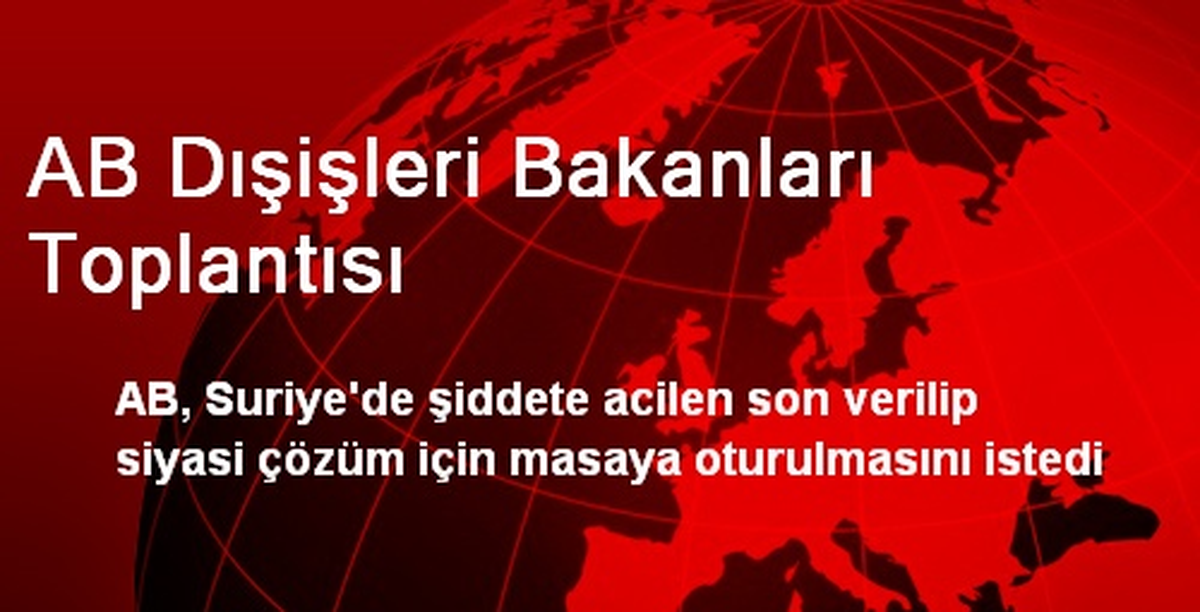 AB Suriye\'nin Benzeri Görülmemiş Güç Kullanımını Kınadı