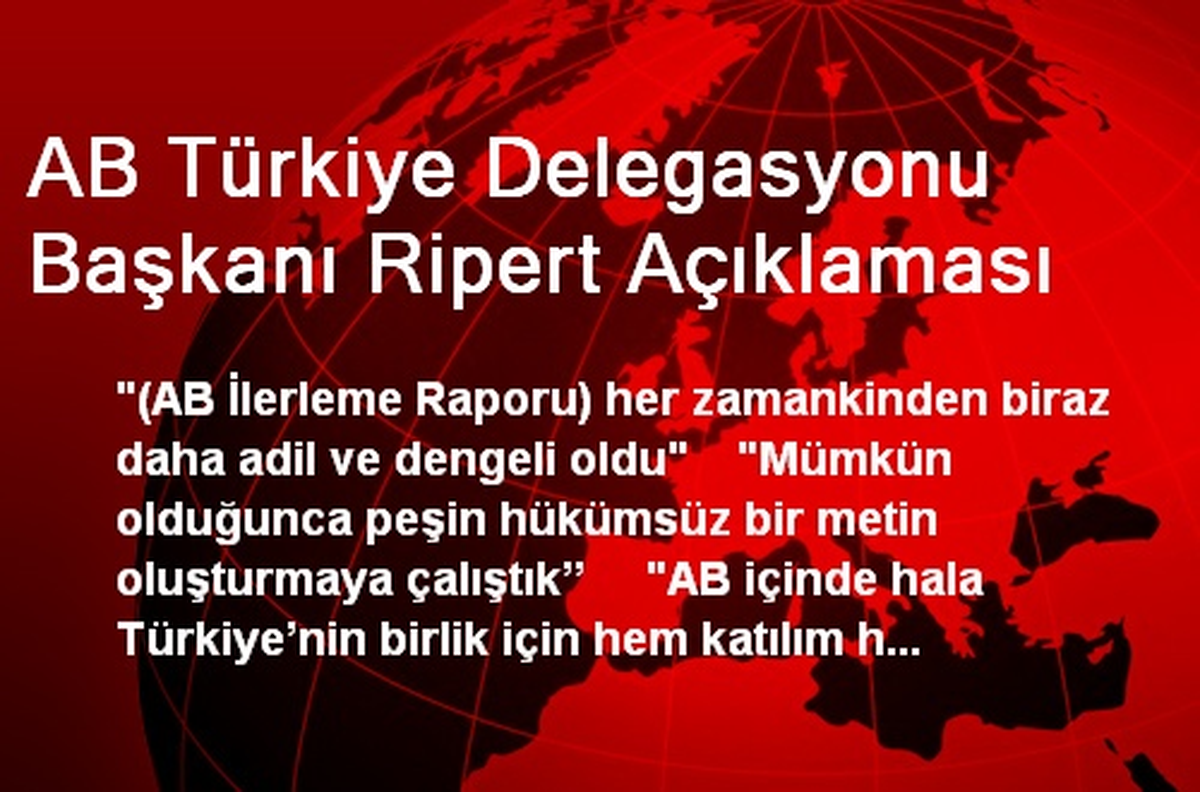 AB Türkiye Delegasyonu Başkanı Ripert Açıklaması