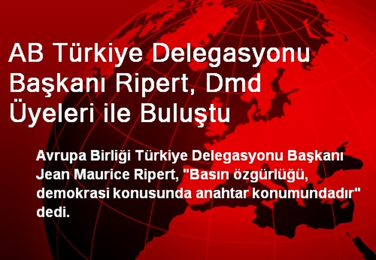 AB Türkiye Delegasyonu Başkanı Ripert, Dmd Üyeleri ile Buluştu