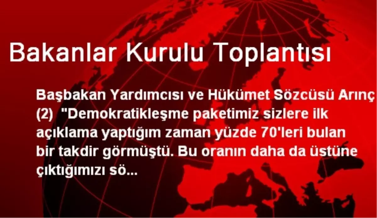 Bakanlar Kurulu Toplantısı