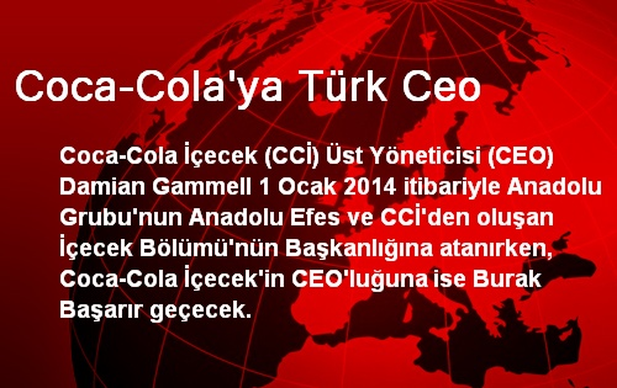 Coca-Cola\'ya Türk Ceo