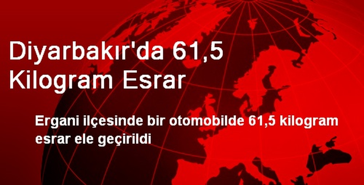 Diyarbakır\'da 61,5 Kilogram Esrar