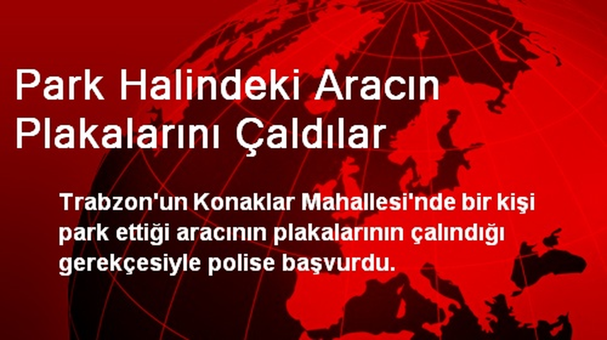 Park Halindeki Aracın Plakalarını Çaldılar