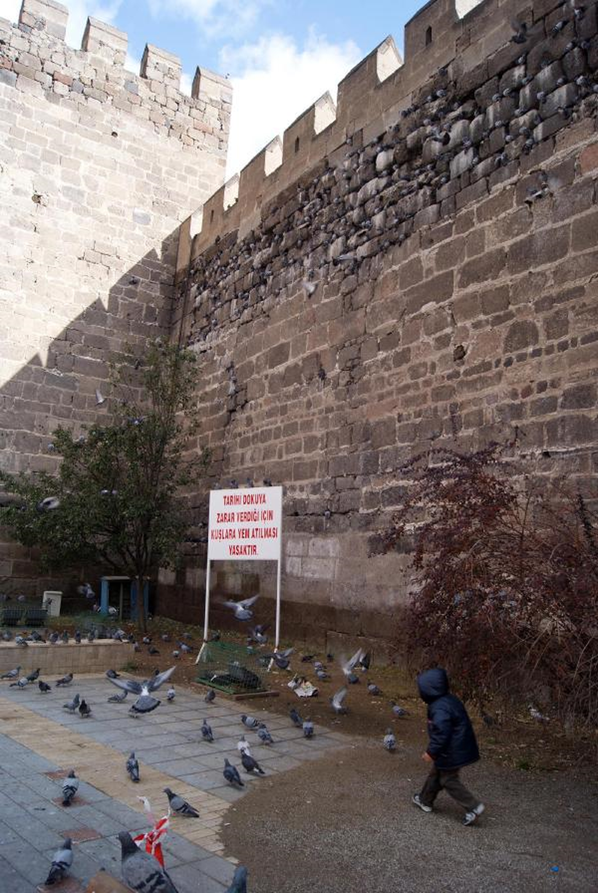 Kayseri Kalesi İçin Güvercinler Yem Atmak Yasaklandı