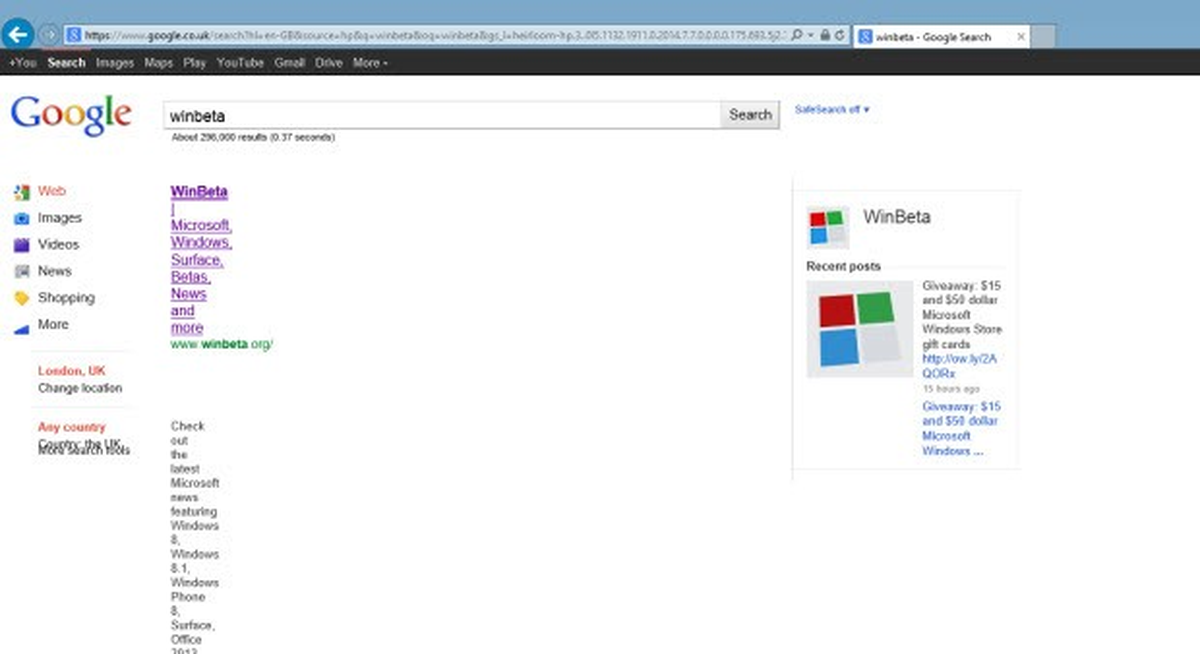 IE11, Google\'ı bozdu!