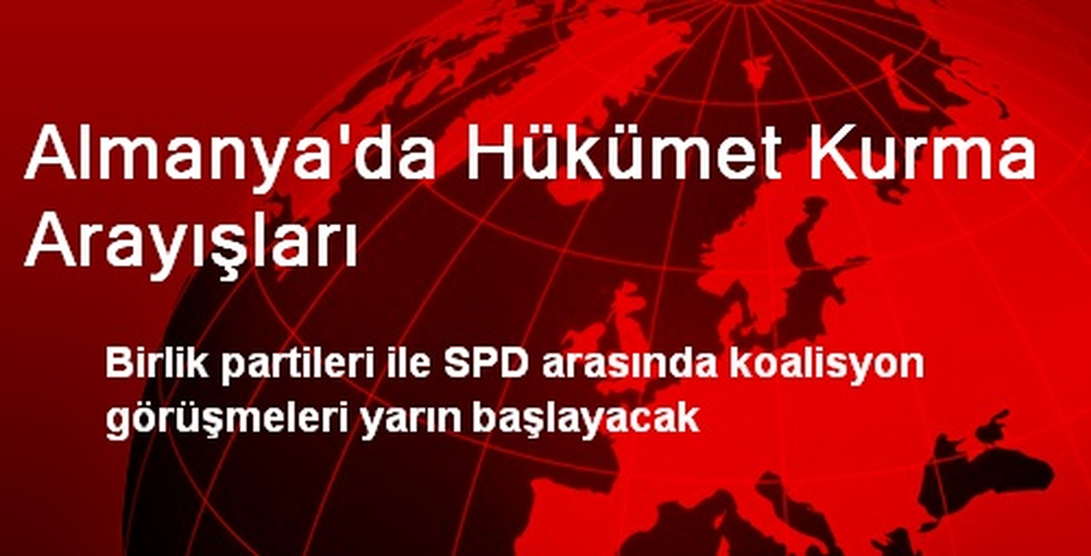 Almanya\'da Hükümet Kurma Arayışları