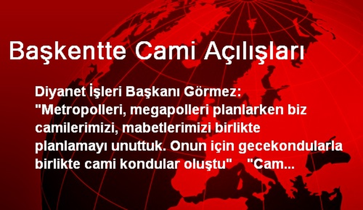 Ankara Altındağ\'da Cami Açılışları Yapıldı