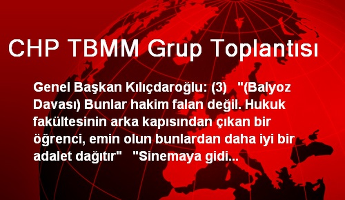 CHP TBMM Grup Toplantısı