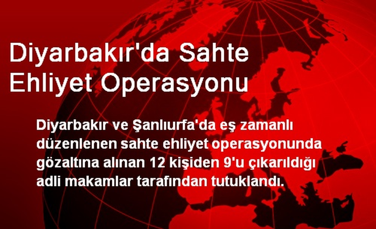 Sahte Ehliyet Operasyonunda 9 Kişi Tutuklandı