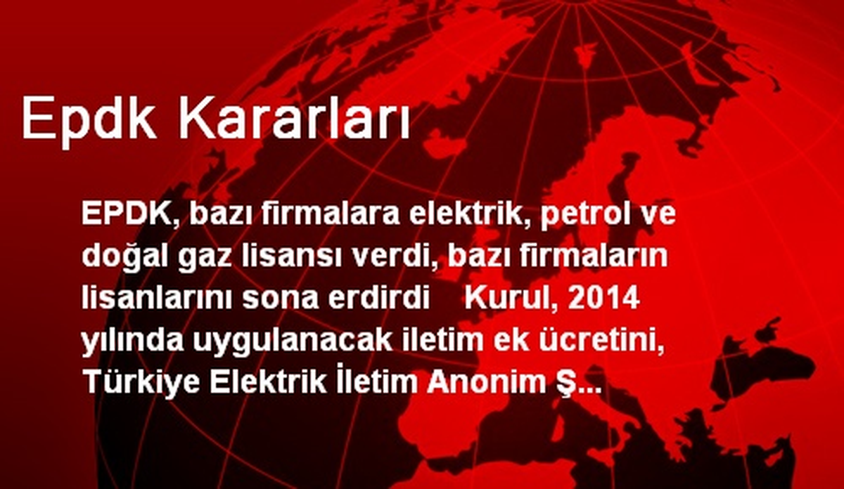 Epdk Kararları