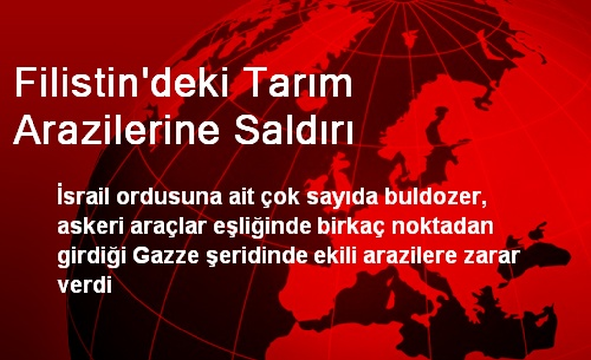 Filistin\'deki Tarım Arazilerine Saldırı