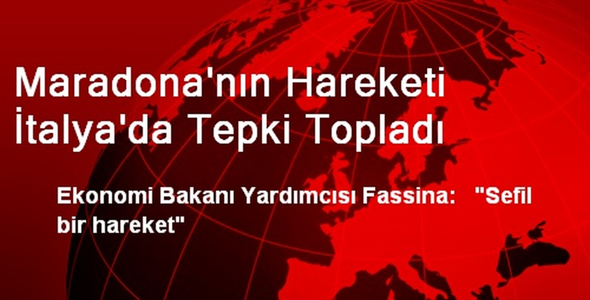 Maradona\'nın Hareketi İtalya\'da Tepki Topladı