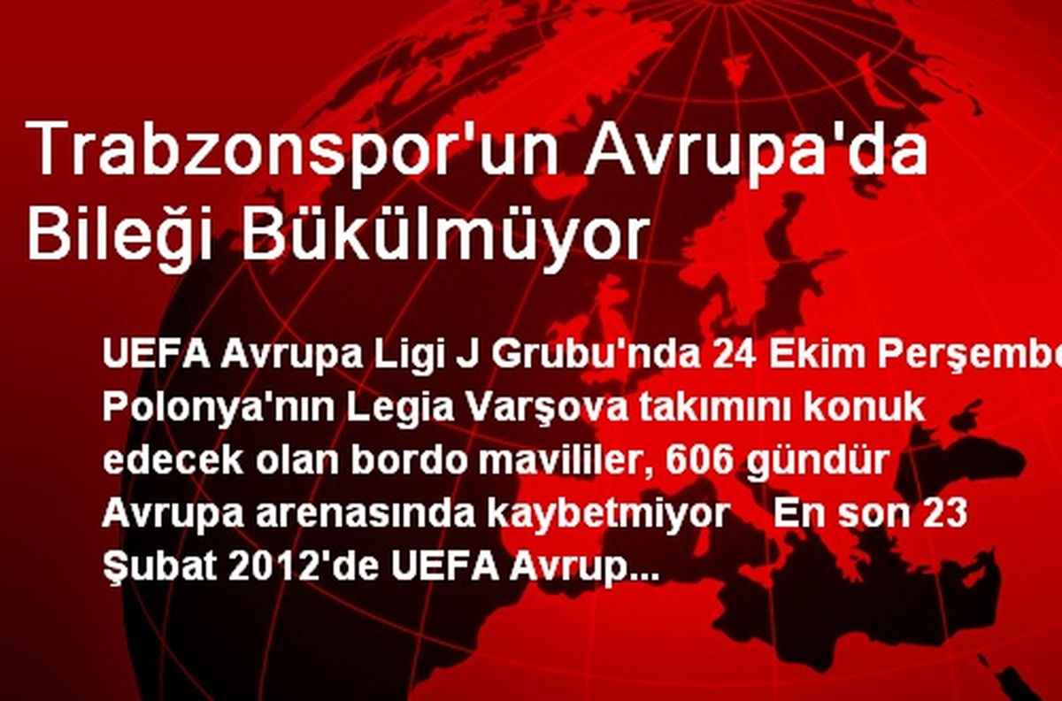 Trabzonspor\'un Avrupa\'da Bileği Bükülmüyor